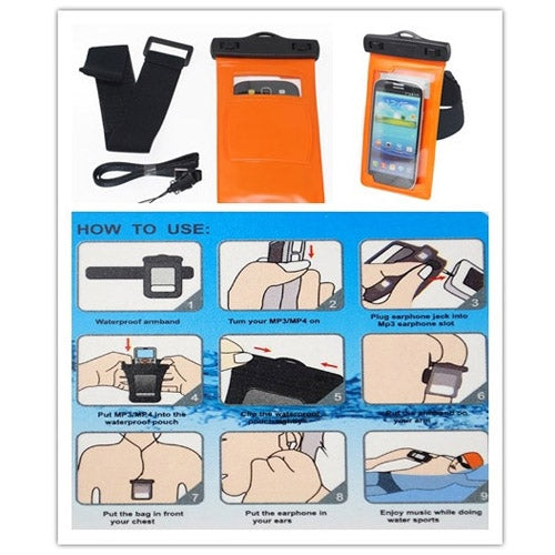 PX8 Highest Grade Flexible Waterproof / Dustproof Bag with Neck Strap & Earphone Cable, Suitable for Galaxy S5 / G900 / i9500 / i9300