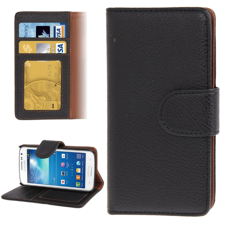 Litchi Texture Leather Case with Credit Card Slots & Holder for Galaxy Express 2 / G3815