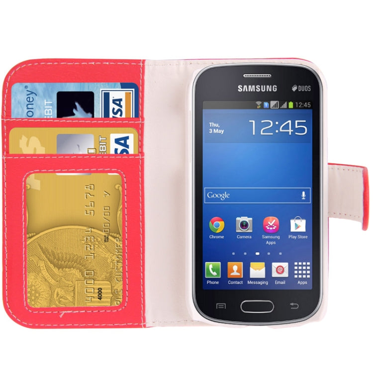 Litchi Texture Leather Case with Credit Card Slots & Holder for Galaxy Trend S7392