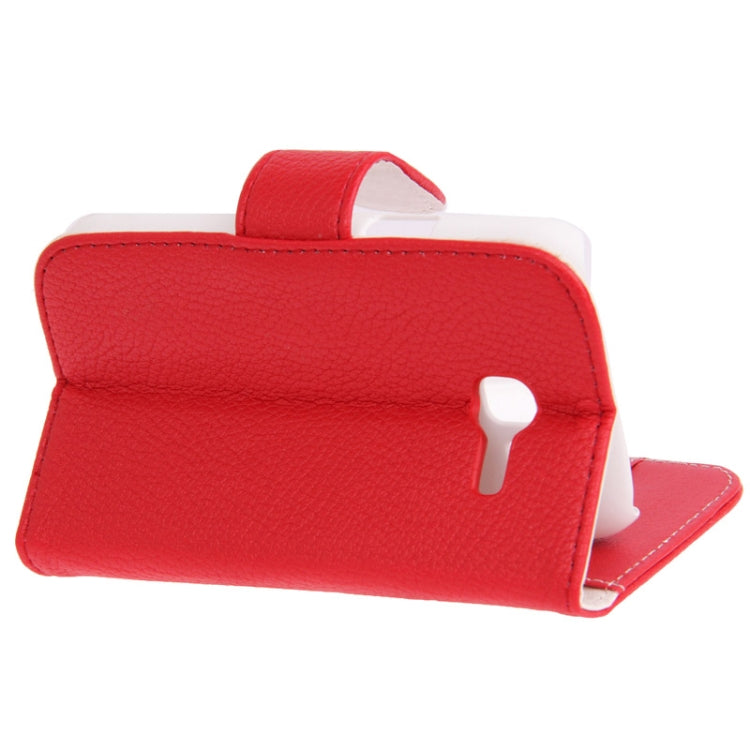 Litchi Texture Leather Case with Credit Card Slots & Holder for Galaxy Trend S7392