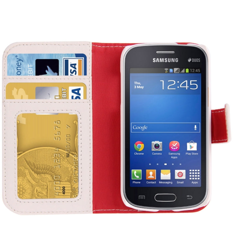 Litchi Texture Leather Case with Credit Card Slots & Holder for Galaxy Trend S7392