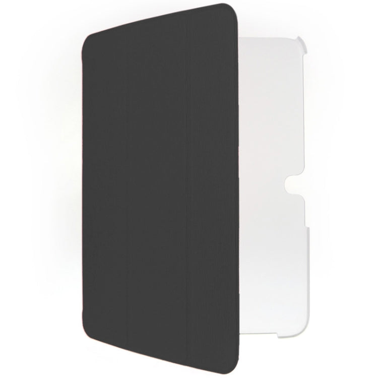 ENKAY 3-folding Toothpick Texture Leather Case with Holder for Galaxy Tab 3 (10.1) / GT-P5200