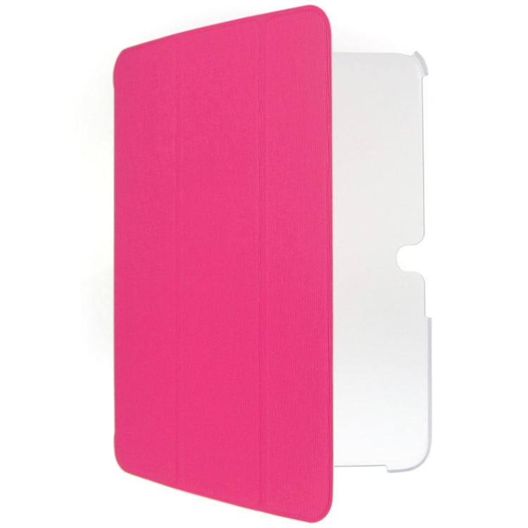 ENKAY 3-folding Toothpick Texture Leather Case with Holder for Galaxy Tab 3 (10.1) / GT-P5200