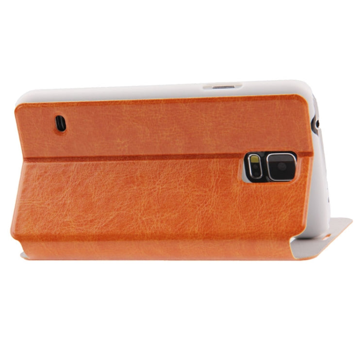 Crazy Horse Texture Flip Leather Case with Call Display ID & Holder for Galaxy S5 / G900