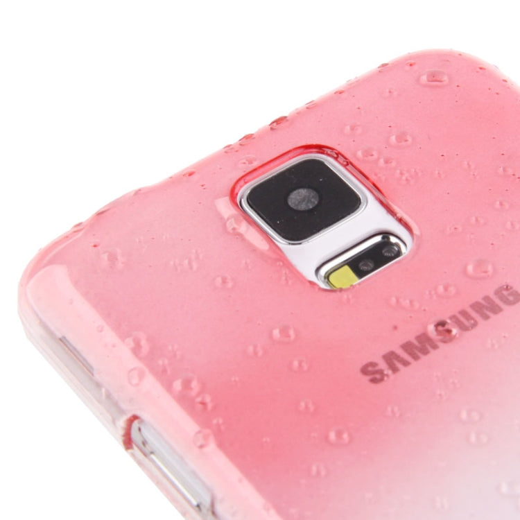 Gradient Color Series Raindrops Effect Transparent Plastic Case for Galaxy S5 / G900