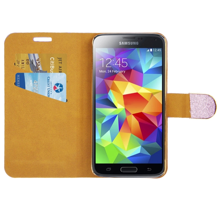 Horizontal Flip Leather Case with Credit Card Slots & Holder for Galaxy S5 / G900