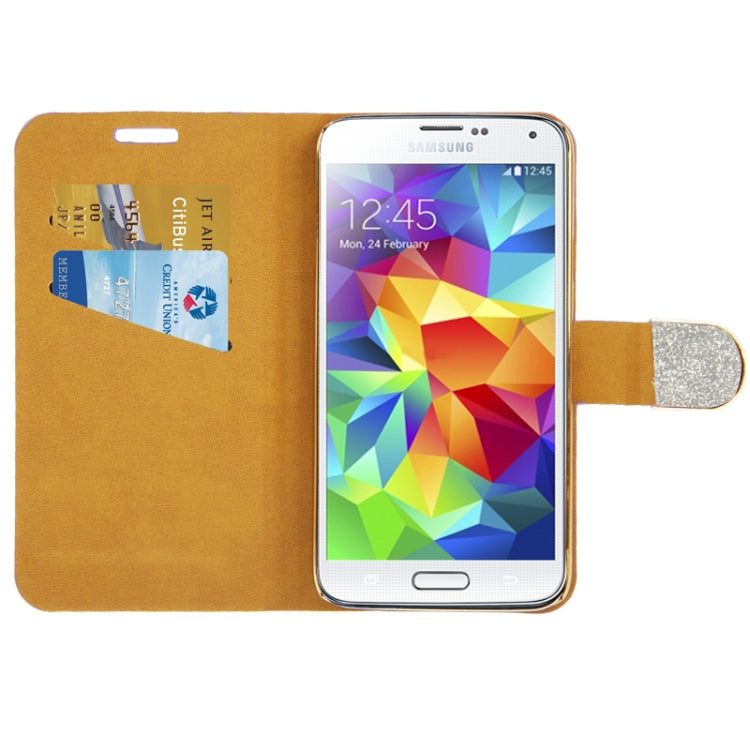 Horizontal Flip Leather Case with Credit Card Slots & Holder for Galaxy S5 / G900