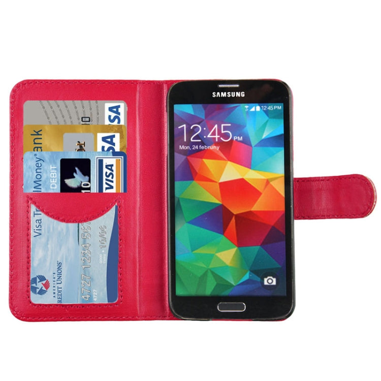 2-color Series Genuine Leather Case with Credit Card Slot & Holder for Galaxy S5 / G900