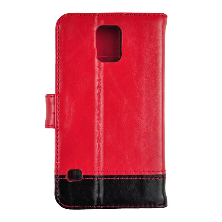 2-color Series Genuine Leather Case with Credit Card Slot & Holder for Galaxy S5 / G900