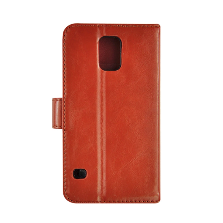 Crazy Horse Texture Genuine Leather Case with Credit Card Slot & Holder for Galaxy S5 / G900(Brown)