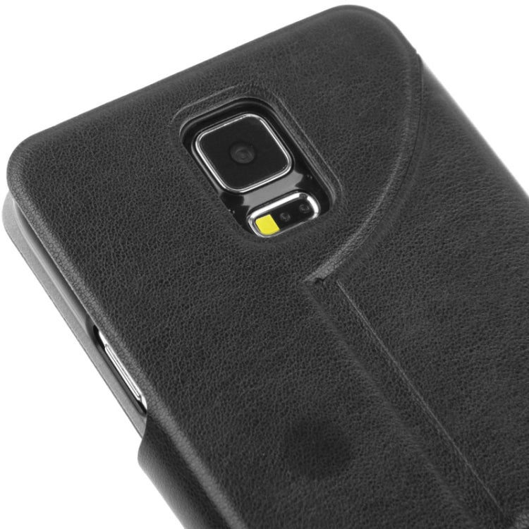 Litchi Texture Horizontal Flip Leather Case with Holder for Galaxy S5 / G900