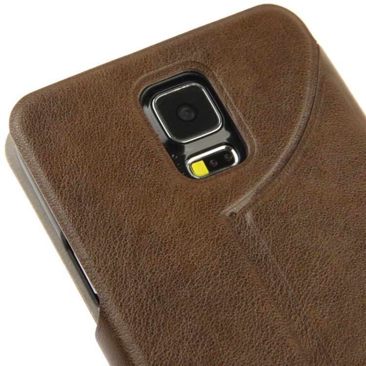 Litchi Texture Horizontal Flip Leather Case with Holder for Galaxy S5 / G900