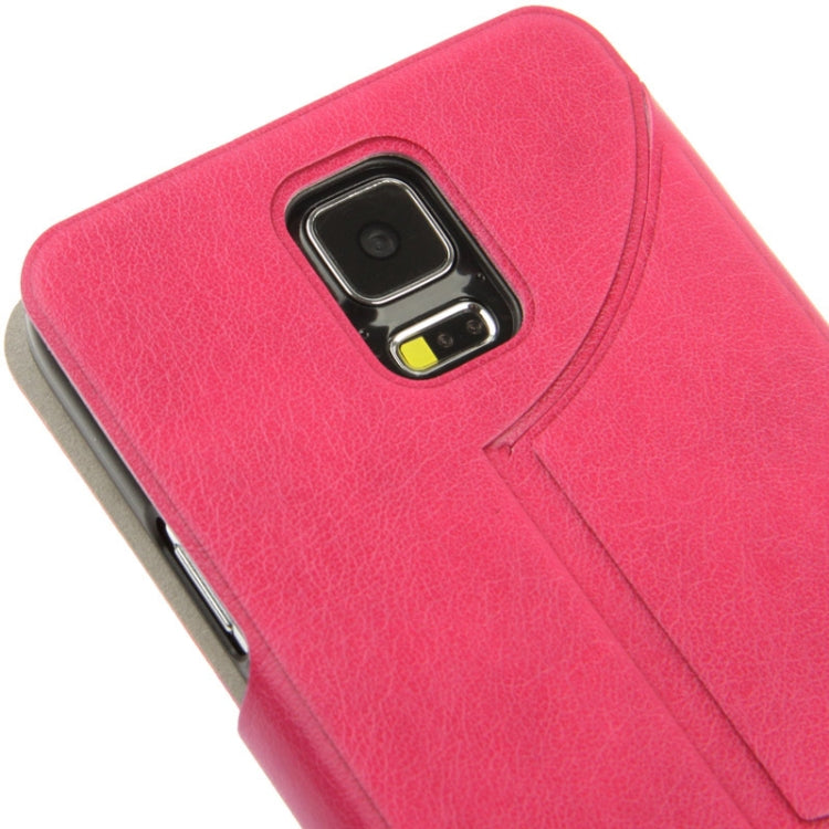 Litchi Texture Horizontal Flip Leather Case with Holder for Galaxy S5 / G900