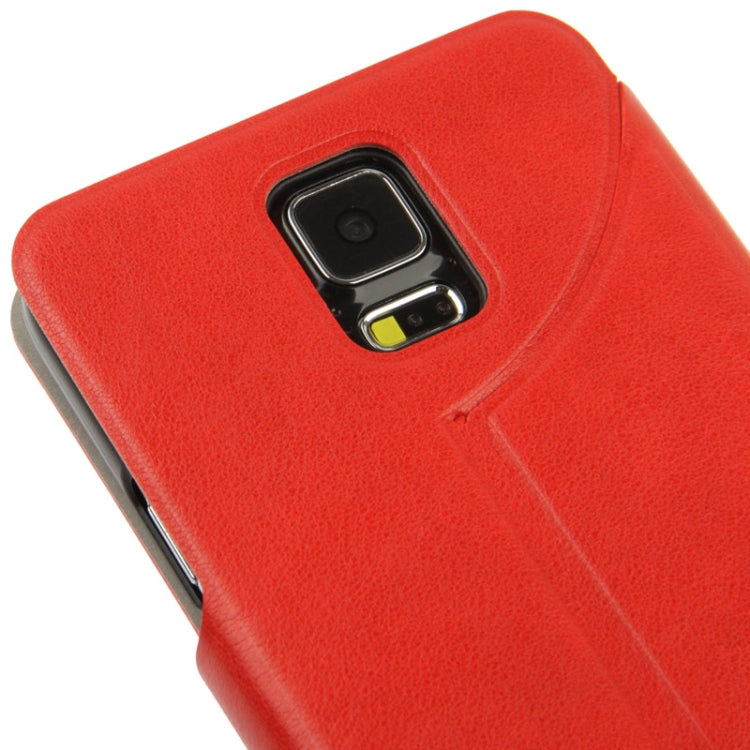 Litchi Texture Horizontal Flip Leather Case with Holder for Galaxy S5 / G900