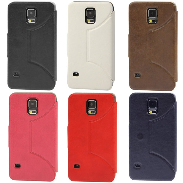 Litchi Texture Horizontal Flip Leather Case with Holder for Galaxy S5 / G900