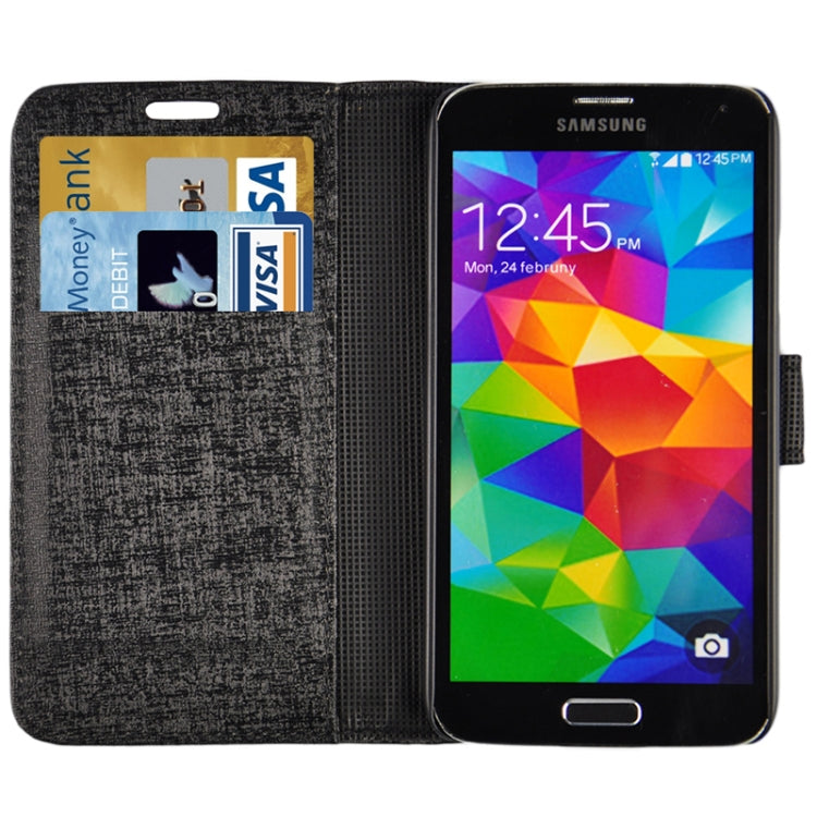 Oracle Texture Horizontal Flip Leather Case with Credit Card Slots & Holder for Galaxy S5 / G900