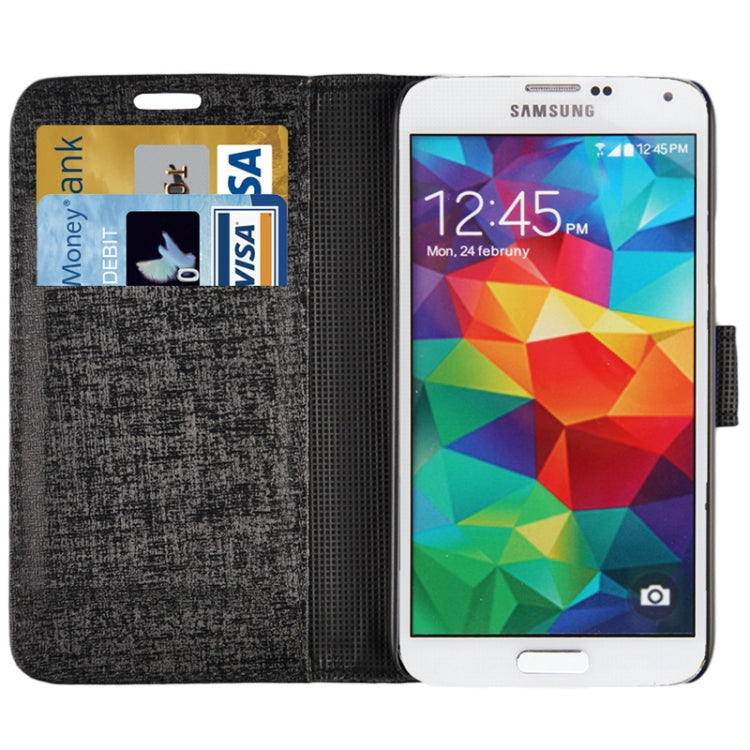 Oracle Texture Horizontal Flip Leather Case with Credit Card Slots & Holder for Galaxy S5 / G900