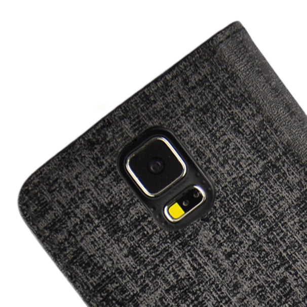 Oracle Texture Horizontal Flip Leather Case with Credit Card Slots & Holder for Galaxy S5 / G900