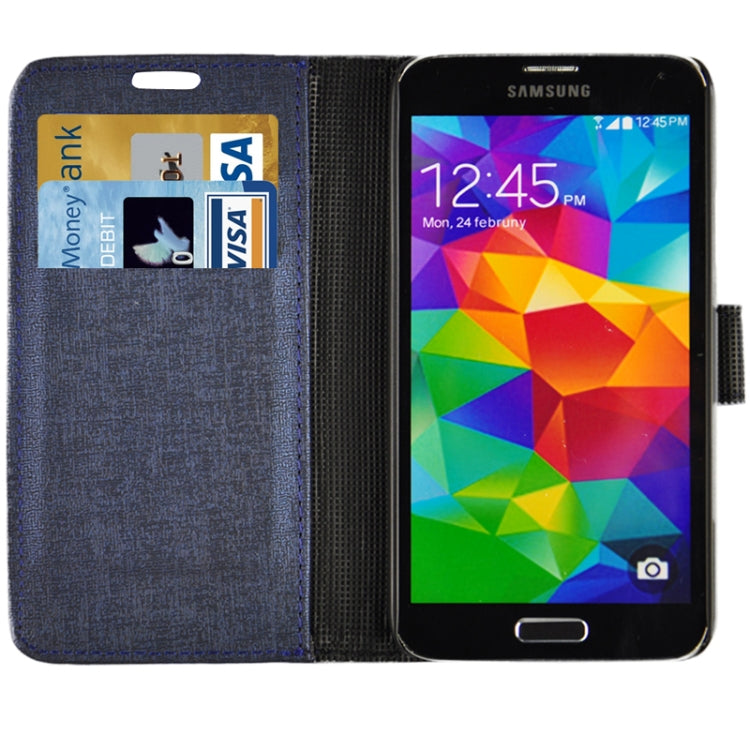 Oracle Texture Horizontal Flip Leather Case with Credit Card Slots & Holder for Galaxy S5 / G900