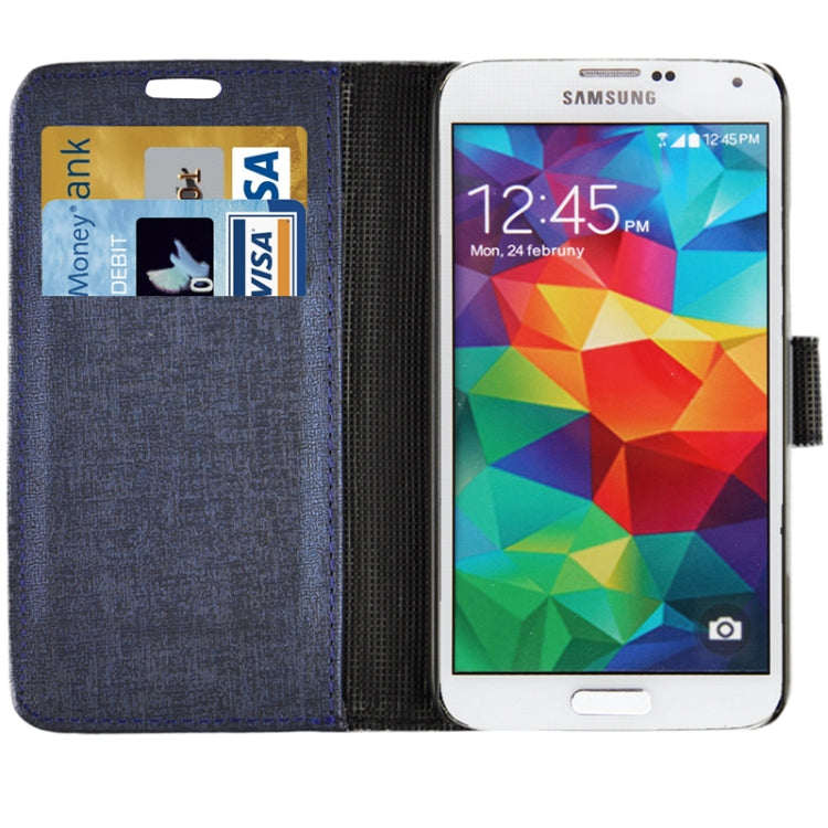 Oracle Texture Horizontal Flip Leather Case with Credit Card Slots & Holder for Galaxy S5 / G900