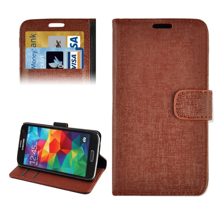 Oracle Texture Horizontal Flip Leather Case with Credit Card Slots & Holder for Galaxy S5 / G900