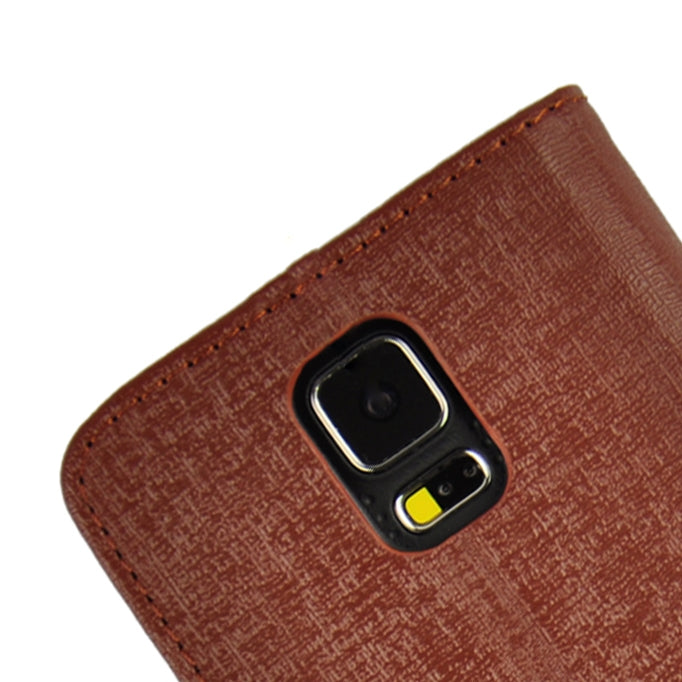 Oracle Texture Horizontal Flip Leather Case with Credit Card Slots & Holder for Galaxy S5 / G900