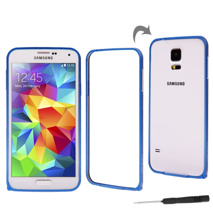 Ultra Light Detachable Premium Metal Frame with Screwdriver & Screw for Samsung S5 / G900 (Blue)