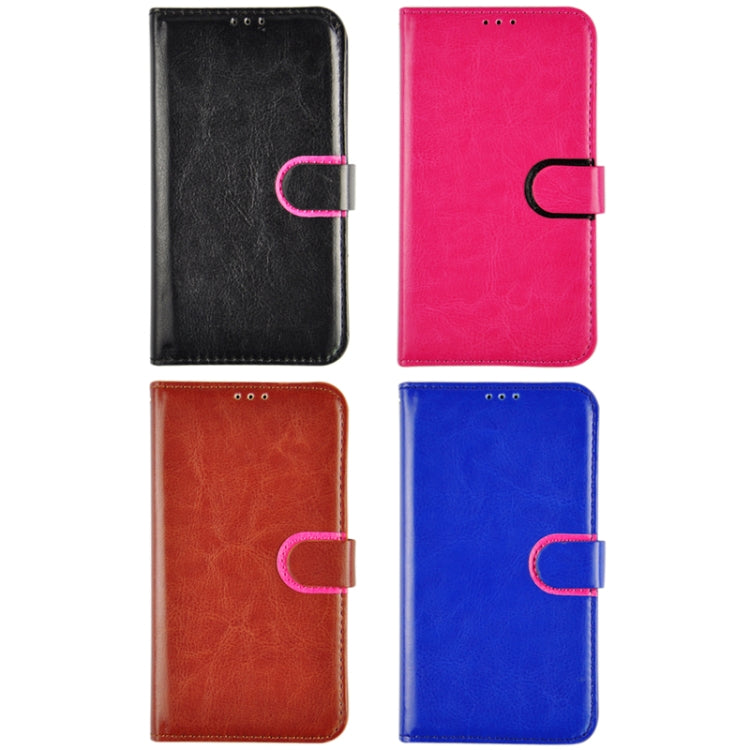 Crazy Horse Texture Horizontal Flip Leather Case with Credit Card Slots & Holder for Galaxy S5 / G900 (Magenta)
