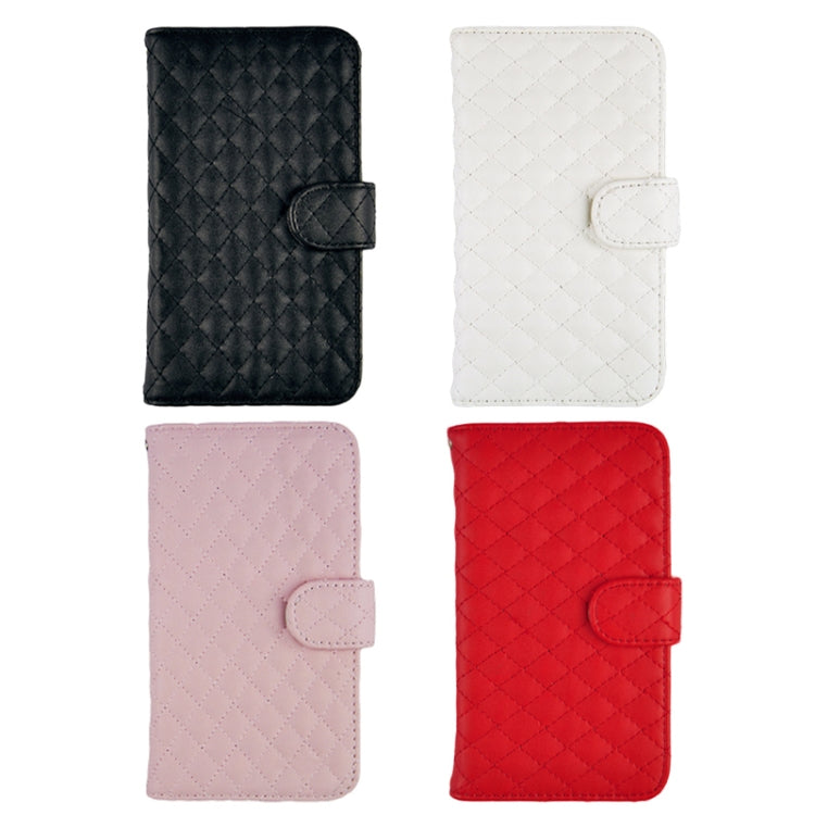Grid Texture Horizontal Flip Leather Case with Credit Card Slots & Holder for Galaxy S5 / G900