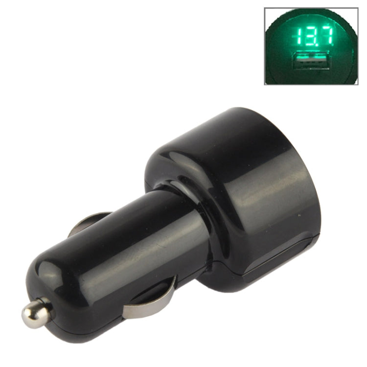 5V 2.1A LED USB Car Charger with Electric Meter for Galaxy S6 / S5 / G900 / S IV (i9500)