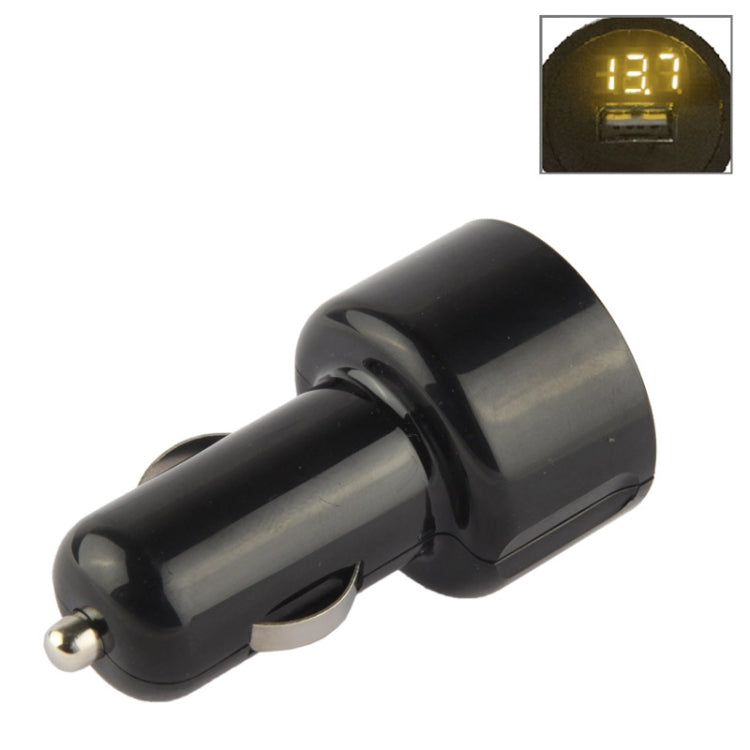 5V 2.1A LED USB Car Charger with Electric Meter for Galaxy S6 / S5 / G900 / S IV (i9500)