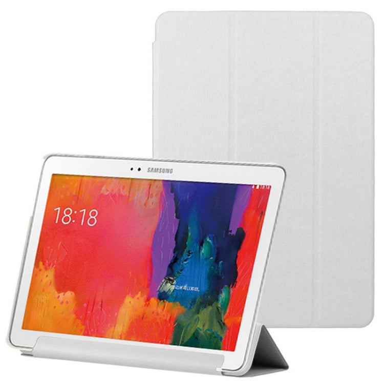 3-folding Toothpick Texture Leather Case with Holder for Galaxy Tab Pro 10.1 / T520