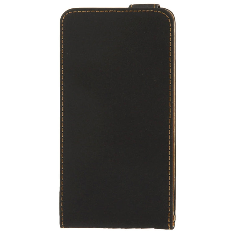 Scrub Vertical Flip Leather Case for Galaxy S5 / G900(Black)