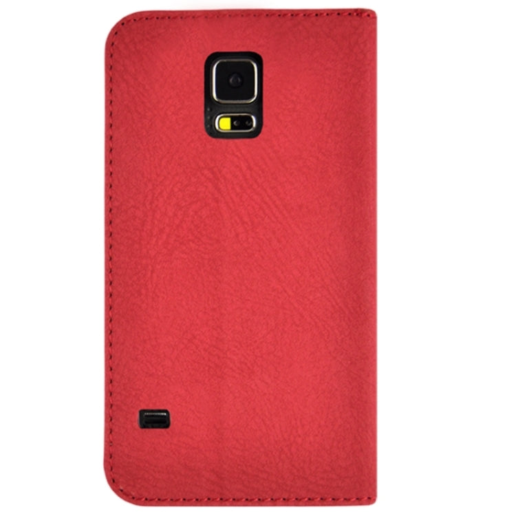 Notebook Style Frosted Texture Leather Case with Credit Card Slot & Holder for Galaxy S5 / G900