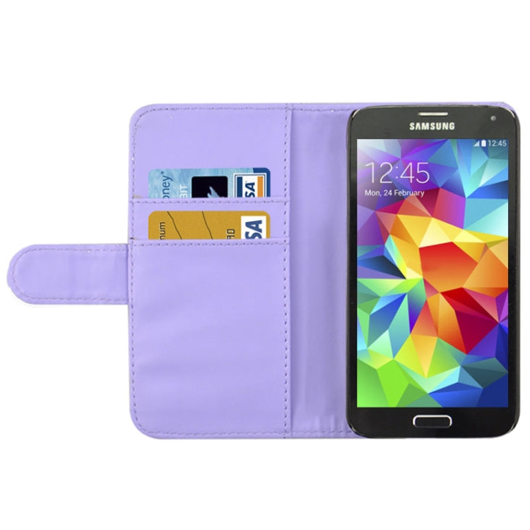 Diamond Palace Flower Pattern Horizontal Flip Leather Case with Credit Card Slots for Galaxy S5 / G900