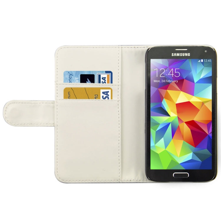Diamond Palace Flower Pattern Horizontal Flip Leather Case with Credit Card Slots for Galaxy S5 / G900