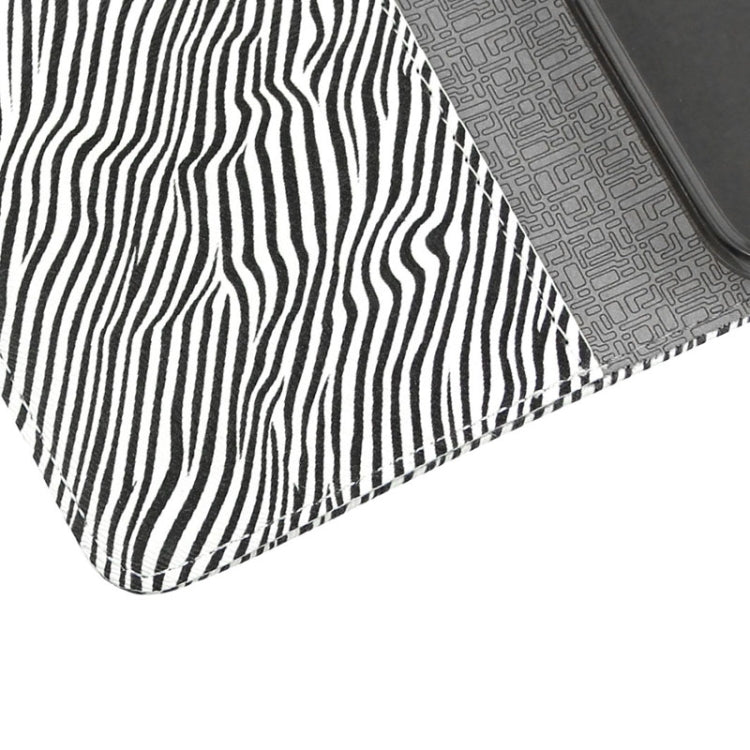 Zebra Texture Leather Case with Credit Card Slot & Holder & Lanyard for Galaxy S5 / G900