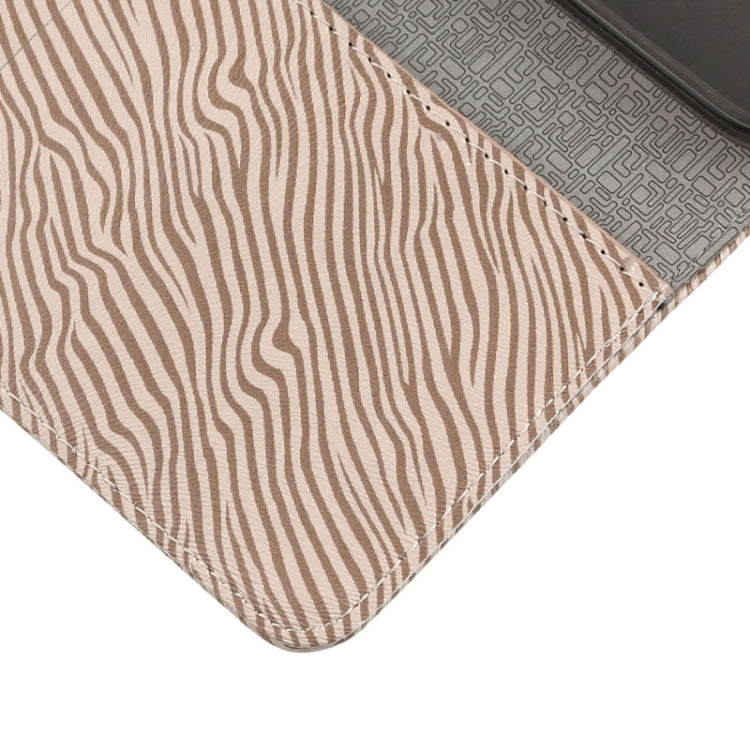 Zebra Texture Leather Case with Credit Card Slot & Holder & Lanyard for Galaxy S5 / G900