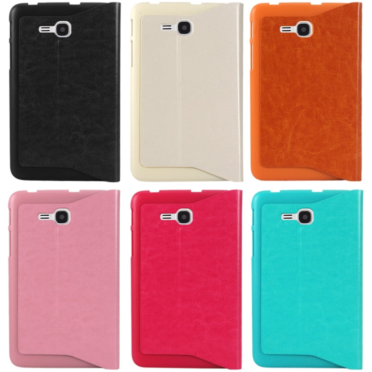 ENKAY Crazy Horse Texture Leather Case with Holder & Credit Card Slot for Galaxy Tab 3 Lite T110 / T111, ENK-7058