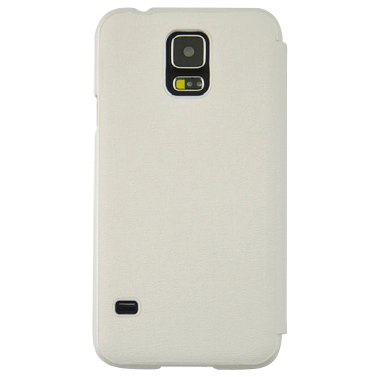 Oracle Texture Horizontal Flip Leather Case with Call Display ID for Galaxy S5 / G900