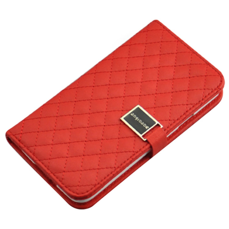 Grid Texture Horizontal Flip Leather Case with Credit Card Slots & Holder for Galaxy S5 / G900