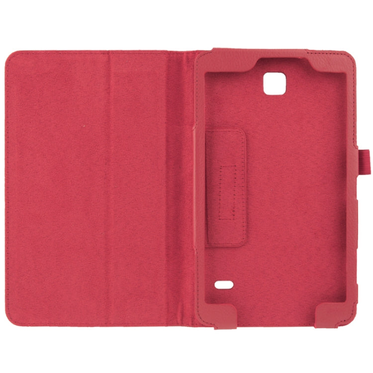 Litchi Texture Flip Leather Case with Holder for Galaxy Tab 4 8.0 / T330