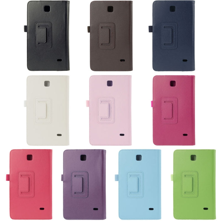 Litchi Texture Flip Leather Case with Holder for Galaxy Tab 4 8.0 / T330