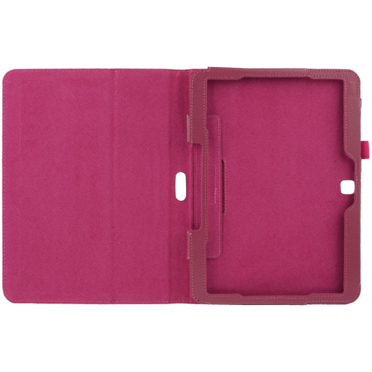 Litchi Texture Flip Leather Case with Holder for Galaxy Tab 4 10.1 / T530