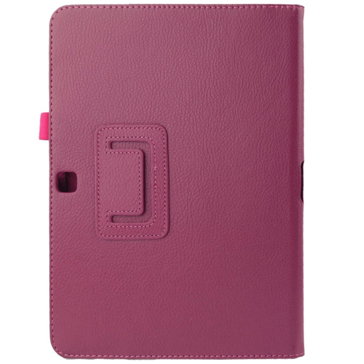 Litchi Texture Flip Leather Case with Holder for Galaxy Tab 4 10.1 / T530