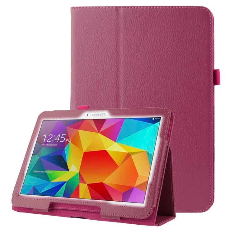 Litchi Texture Flip Leather Case with Holder for Galaxy Tab 4 10.1 / T530
