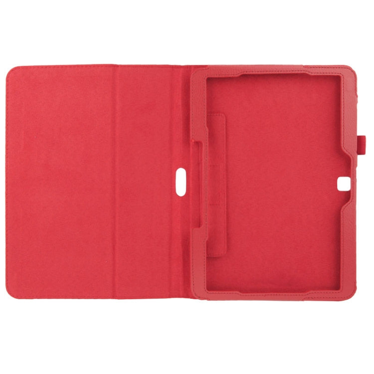 Litchi Texture Flip Leather Case with Holder for Galaxy Tab 4 10.1 / T530