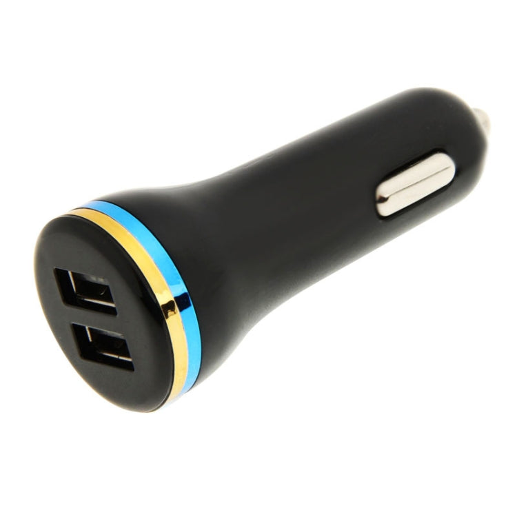 2.1A + 1.0A 5V Dual Metal USB Car Charger Adapter for iPhone 5 & 5C & 5S, iPad Air / iPad mini Retina, Galaxy Note III / N9000 / N7100 / i9500 / i9200 / HTC / LG / Sony / Nokia and other USB Device