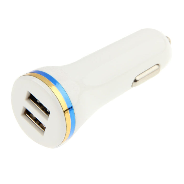 2.1A + 1.0A 5V Dual Metal USB Car Charger Adapter for iPhone 5 & 5C & 5S, iPad Air / iPad mini Retina, Galaxy Note III / N9000 / N7100 / i9500 / i9200 / HTC / LG / Sony / Nokia and other USB Device