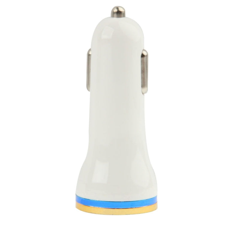 2.1A + 1.0A 5V Dual Metal USB Car Charger Adapter for iPhone 5 & 5C & 5S, iPad Air / iPad mini Retina, Galaxy Note III / N9000 / N7100 / i9500 / i9200 / HTC / LG / Sony / Nokia and other USB Device